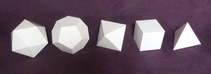 Platonic face model set