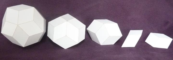 Rhombic face model set